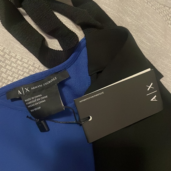 Armani Exchange AX Blouse XS blue and black - Picture 2 of 4